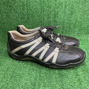 Ecco Brown Golf Shoes Size 9/ 9.5 US  Mens Crossfire Leather Saddle Spikes